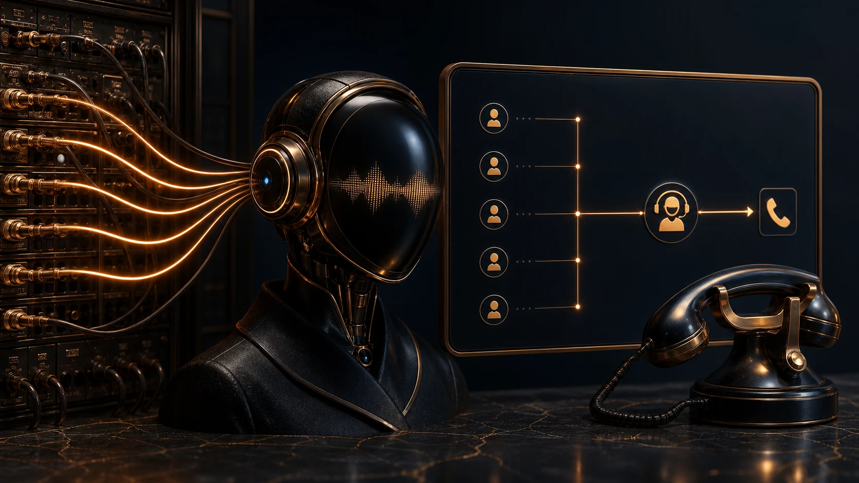 Standard téléphonique qui organise plusieurs appels entrants vers un routage contrôlé
