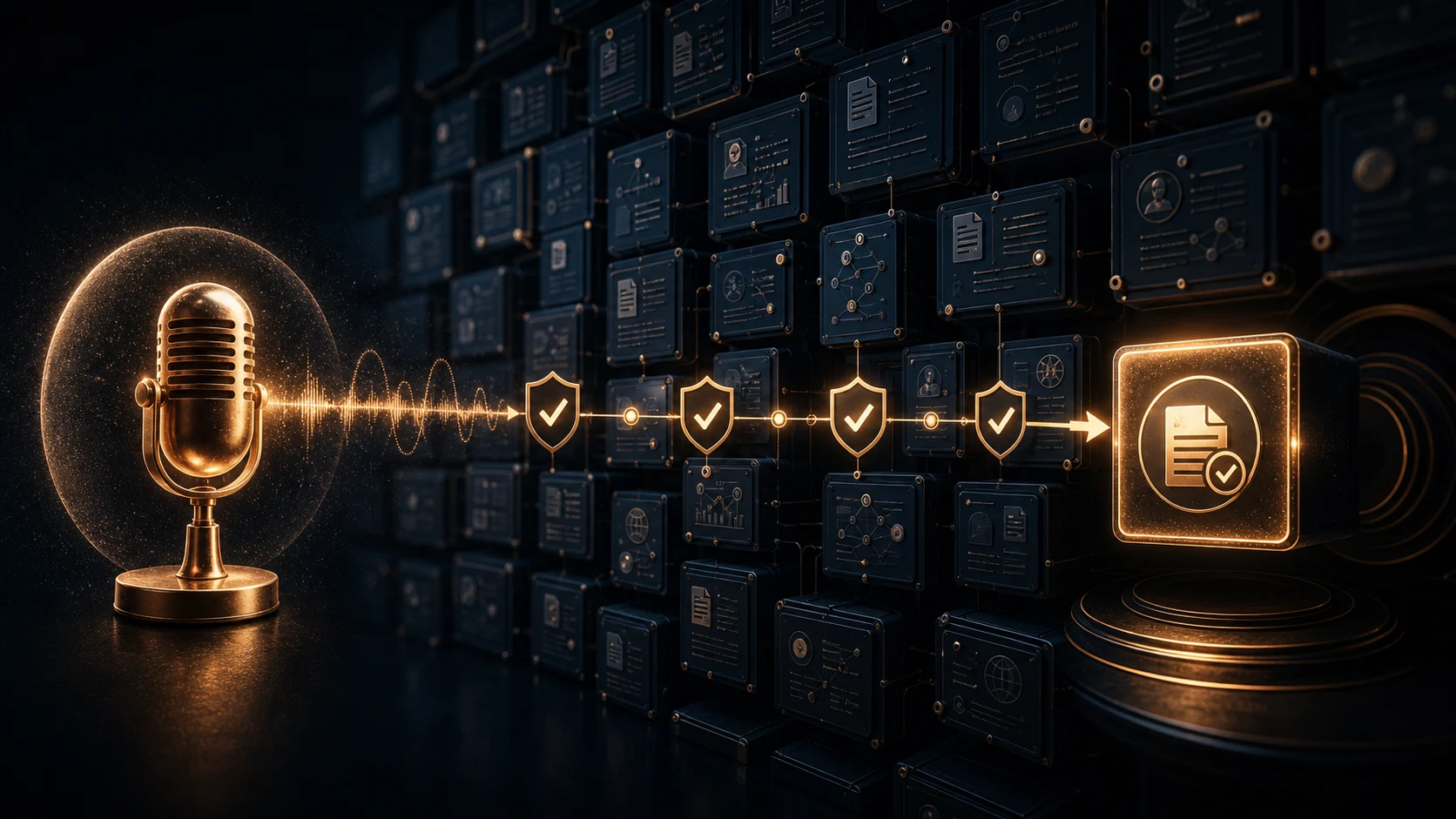 Microphone relié à une base de connaissance vérifiée avant de délivrer une réponse
