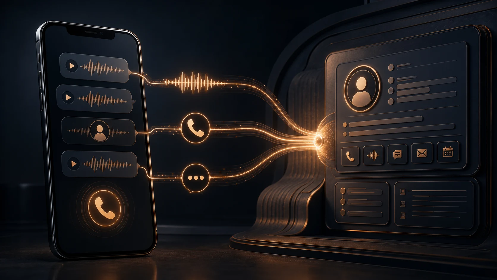 Messages vocaux et appels mobiles réunis dans une fiche client omnicanale