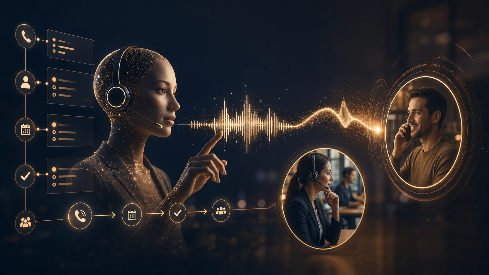 Agent vocal IA pour appels sortants et rappels organisés