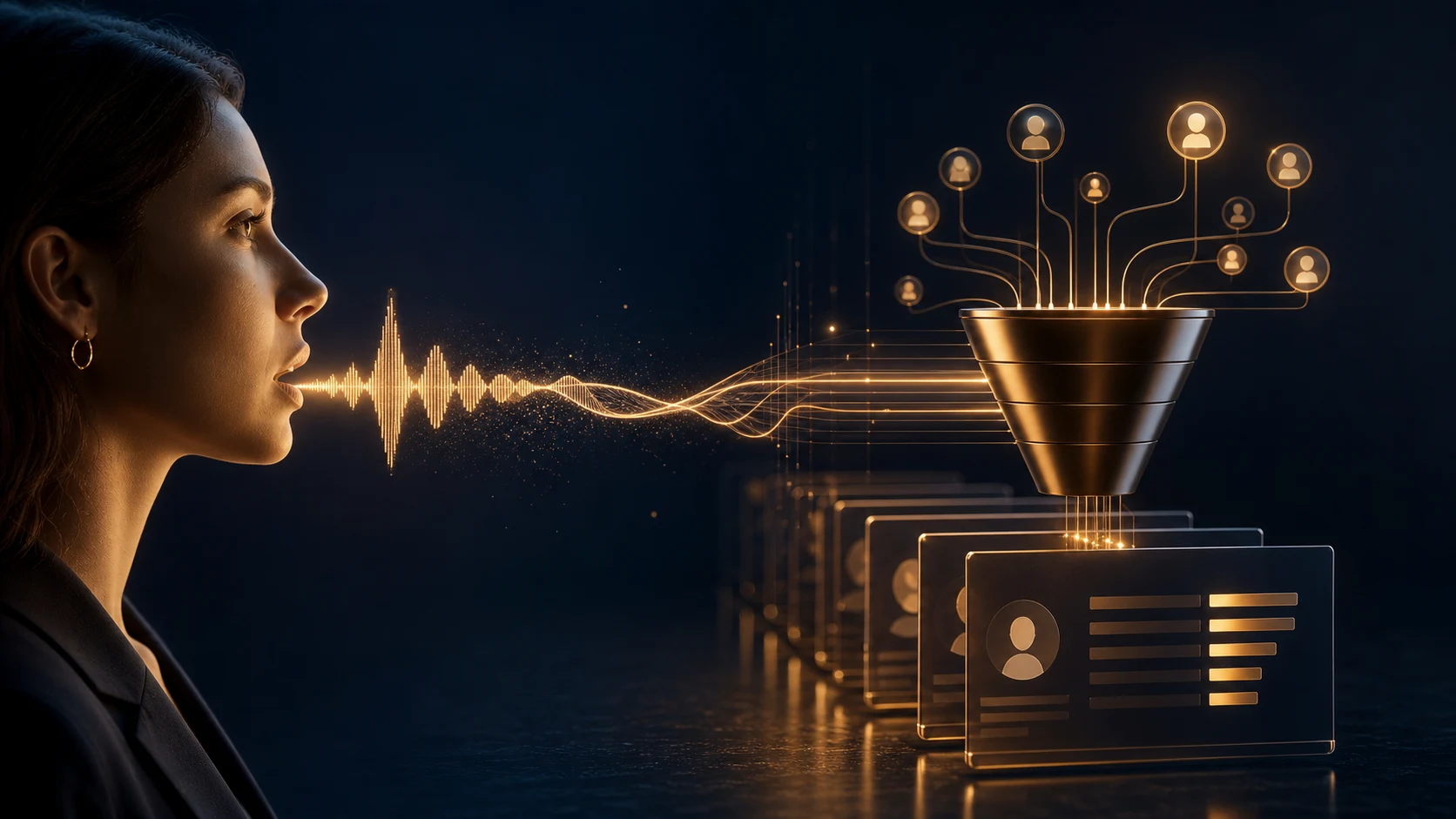 Signal vocal émotionnel transformé en action commerciale B2B