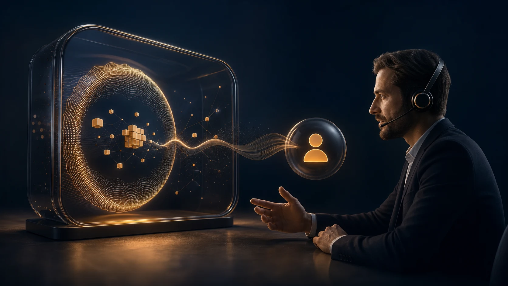 Chatbot vocal IA avec base de connaissances et transfert vers un expert